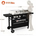 thumbnail image 5 of Brand-Man Propane Gas and Charcoal Grill Combo, Dual Fuel BBQ Combo Grill with Stainless Steel Lids for Outdoor Kitchen & Backyard Barbecue, 5 of 9