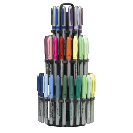 BIC Intensity Permanent Marker Storage Tower, Fine/Medium Point, Assorted Colors, 54 (Best Way To Store Markers)