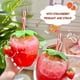 thumbnail image 2 of Vaso de Fresa de Plástico Bonitas Botellas de Agua de con Tapa y Pajita para Decoración de Fiesta de Verano en la Playa de la Selva 500 ml ANGGREK  Otros, 2 of 8