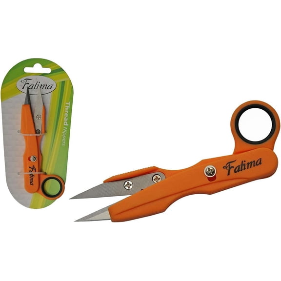 SZCO 5" Thread Nipper Craft Cutter, Stainless Steel Blades with Orange Plastic Handle and Spring Action for Detailed Sewing and Crafting