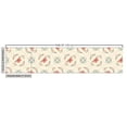thumbnail image 3 of Ambesonne Floral Moth Fabric by the Yard Upholstery, Oriental Luna Wingy Art, 3 Yards, Champagne Coral Sea Blue, 3 of 5