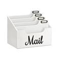 thumbnail image 4 of Mail Organizer Letter Sorter Envelope Holder Rustic Wood Design Large Capacity Home Office Desk Use, 4 of 9