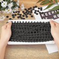 thumbnail image 5 of 20 Yards Braid Trim With Elastic Button Loops Black Buttonhole Tassel Fringe Lace Trim Wit, 5 of 5