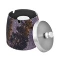 thumbnail image 2 of Purple Starry Sky Ashtray with Lid Cigarette Ashtray Stainless Steel Ash Tray Ash Holder for Home Outdoor, 2 of 7