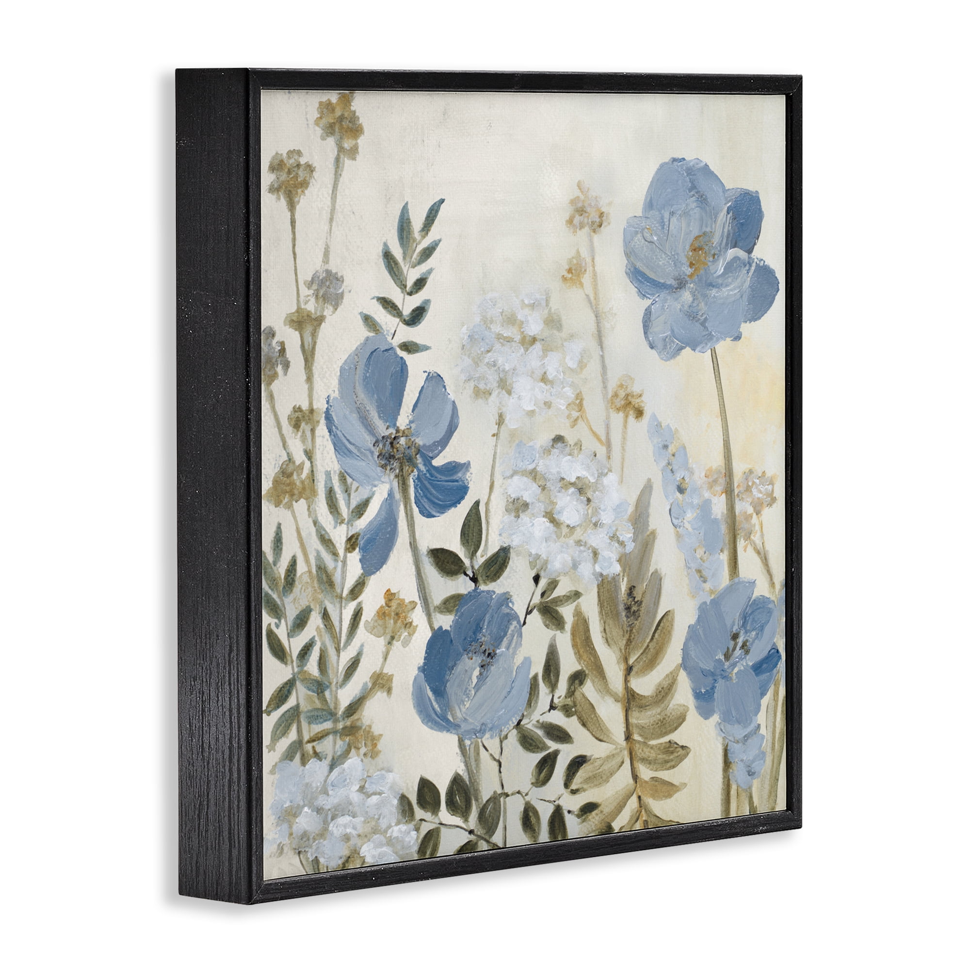 Stupell Industries Peaceful Blue Iris Garden Black Framed Giclee Art, design by Lanie Loreth