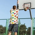 thumbnail image 5 of Honeii Cartoon Flowers print basktball shirt for men and women, Unisex basketball jersey for Theme party-3X-Large, 5 of 6