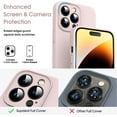 thumbnail image 2 of Liquid Silicone Case for iPhone 14 Pro, [True Liquid Silicone] [Anti Fingerprint] 4 Layer Phone Case Protective Cover, Full Coverage Around Camera & Built-in Microfiber, 6.1", Pink, 2 of 14