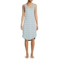 thumbnail image 3 of Secret Treasures Sleeveless Scoop Neck Printed Sleepshirt (Women's or Women's Plus) 1 Pack, 3 of 5