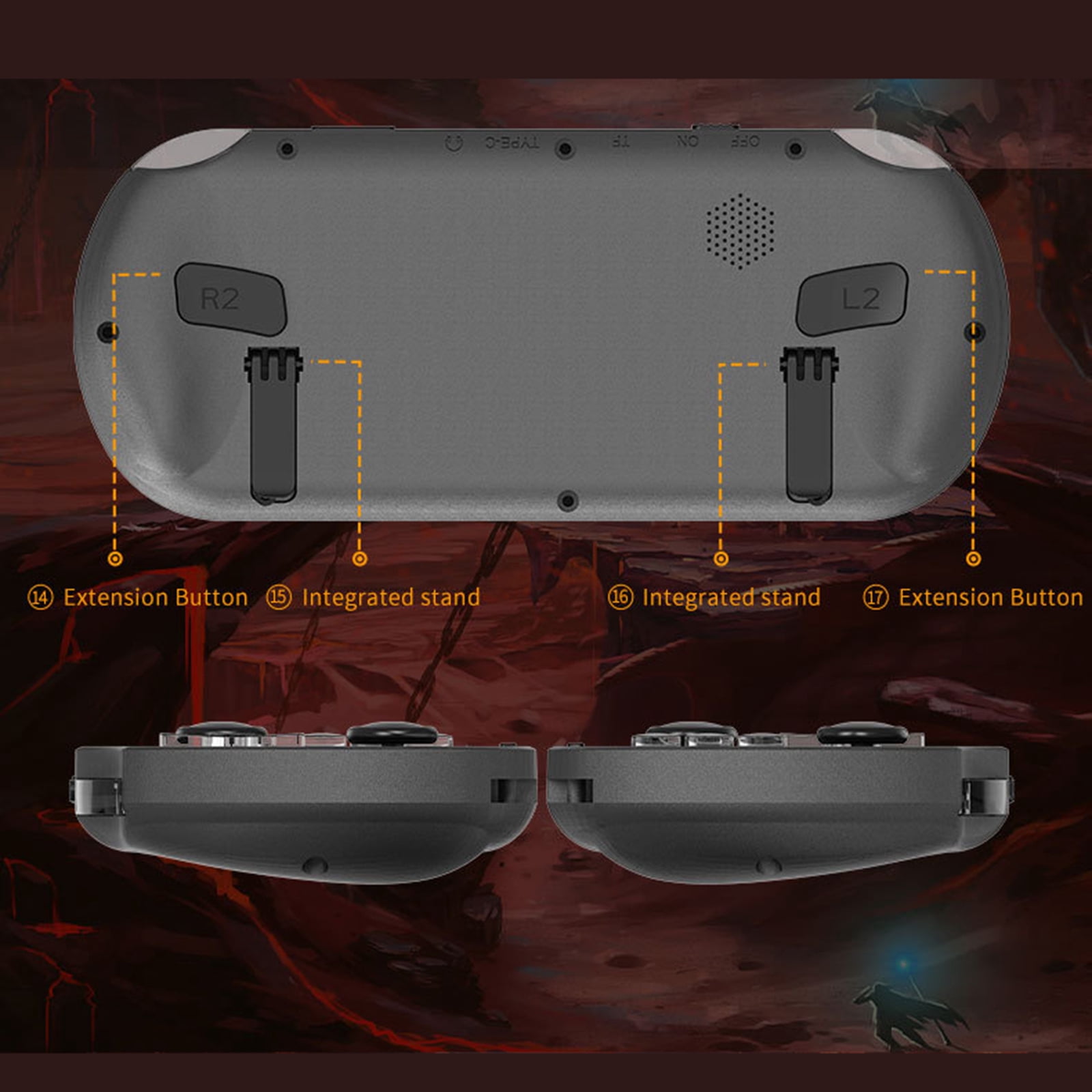 Ergonomic Handheld Game with 4.5inch Widescreen Preloaded & Travel-Friendly Compact Design