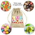 thumbnail image 5 of Easter Bunny Linen Dstring Bag for Candy Eggs,Cute Party Favor Gift Pouch,3.94x4.28 Inches,Reusable Cloth Treat Bag with Dstring Closure for Easter Basket Stuffers,Holiday Celebrations & Gifts, 5 of 6