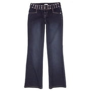 No Boundaries - Juniors Riveting Belted Stretch Jean