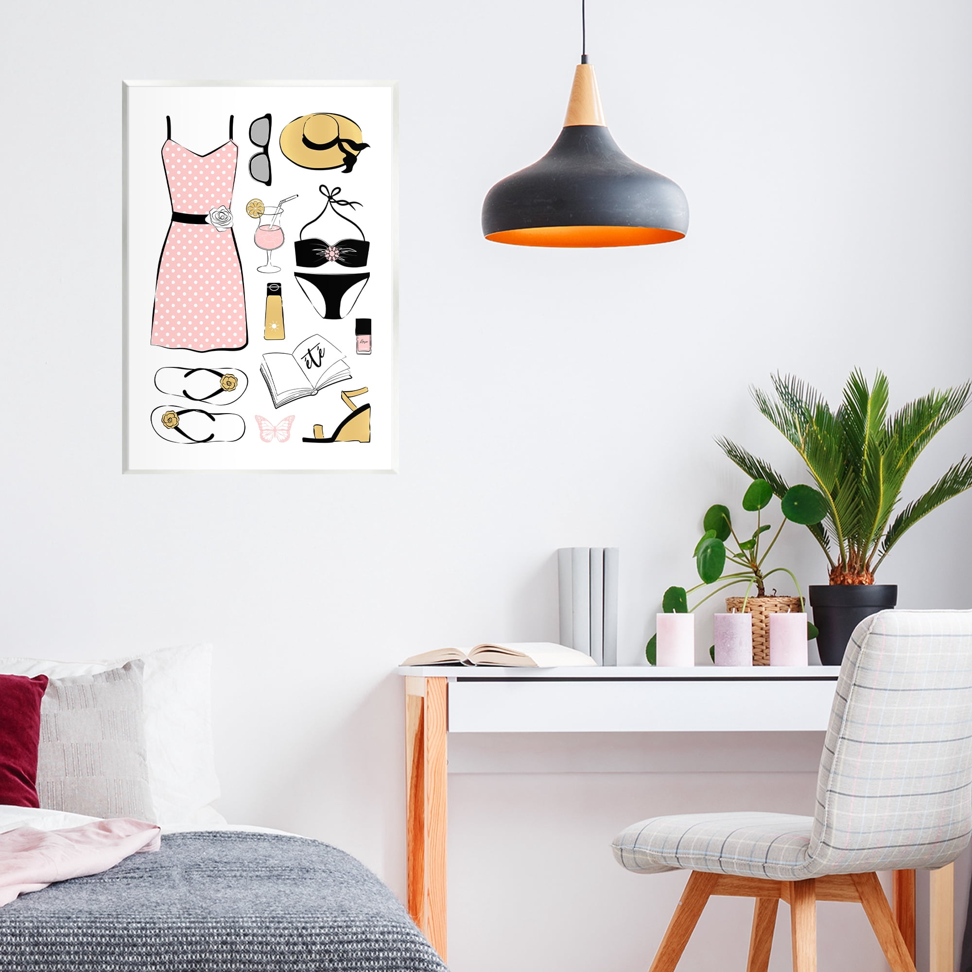 Stupell Industries Summer Vibes Necessities Wall Plaque Art, design by Martina Pavlova
