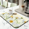 thumbnail image 2 of Daisy Floral Coffee Drying Mat Absorbent Diatom Mud, Heat Resistant, Perfectly Sized for Kitchen Counter Dish Drainer & Small Drying Rack Mat, 19.5x12in, 2 of 7
