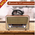 thumbnail image 6 of High Quality Wooden Retro Portable Radio Music Player AM/FM/SW Multi-function Bluetooth Speaker Subwoofer Card Audio Caixadesom, 6 of 6
