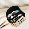 thumbnail image 2 of FORMRS Makeup Bag Travel Cosmetic Organizer for Women Fold Flat Zipper Pouch with Handle, Beige Cat Rainbow, 2 of 8