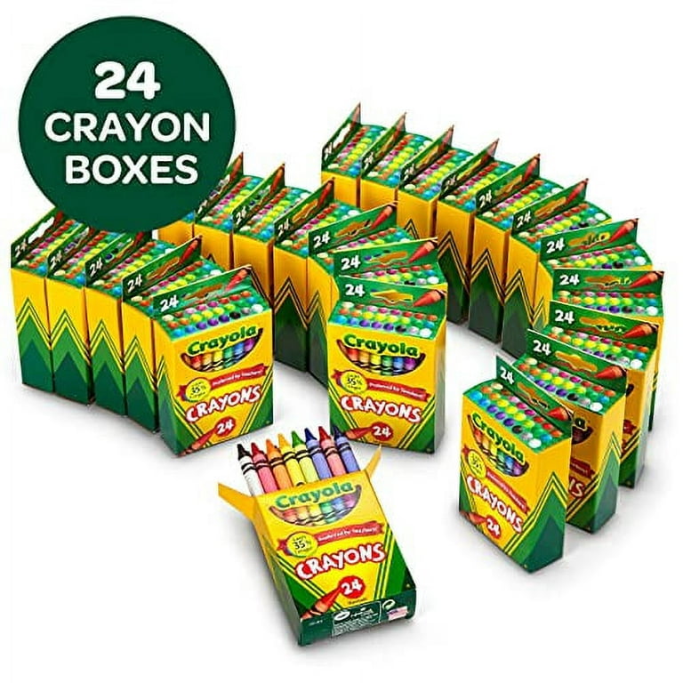 Crayola Crayons Bulk, 24 Crayon Packs with 24 Assorted Colors