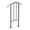 Silver, variant on Silver Galvanized Iron Single Step Outdoor Stair Handrail Weather Resistant Anti-Rust Porch Step Safety Railing With Full Installation Hardware