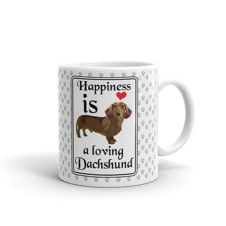 - Happiness Is A Loving Dachshund Lover Coffee Tea Ceramic Mug Office Work Cup Gift 11 Oz