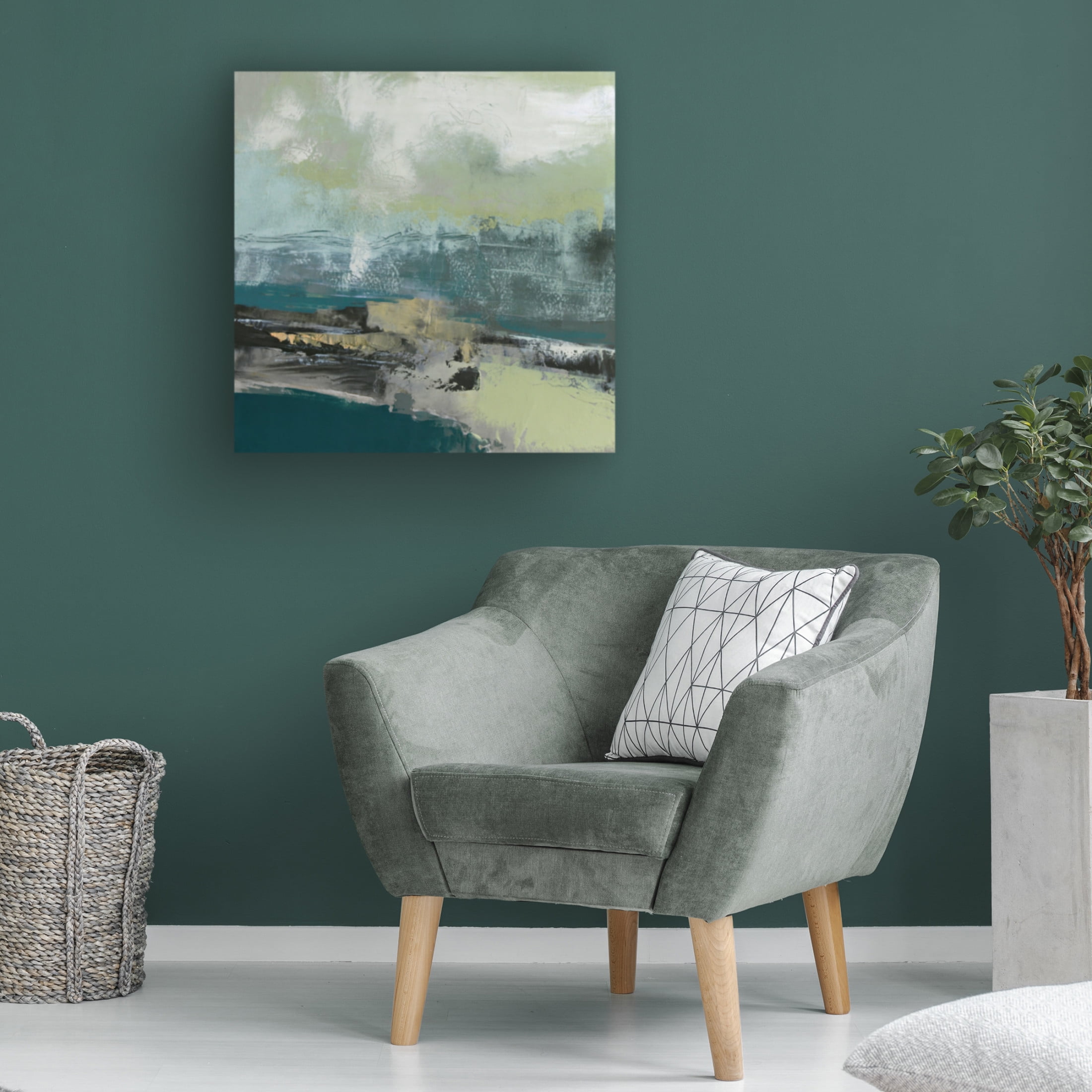 Canvas Wall Art - Jayne Walther 'Ebb and Flow' Wall Art for Living Room, Bedroom, or Office Décor by Trademark Fine Art - 24 x 24 Inches