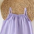 thumbnail image 4 of Favoffer Little Girls Jumpsuit Solid Color Loose Fit Straps Design Casual One Piece Bottoms Cute Romper for Infant Daily Wear 6M-3Y, 4 of 6