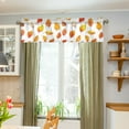 thumbnail image 3 of Yayeee Kitchen Valance Rod Pocket 54" x 18" Living Room Window Curtain, Orange Leaves, 3 of 6