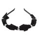 thumbnail image 3 of Accesorios para el cabello de mujer, diadema de 1 pieza con lazo de perlas aterciopeladas en negro, 3 of 5