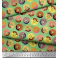 thumbnail image 2 of Soimoi Cotton Voile Fabric Donuts Food Print Fabric by Yard 56 Inch Wide, 2 of 3