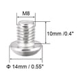 thumbnail image 3 of Uxcell M8 x 0.39'' Hex Socket Round Head Screw Fasteners Bolts 304 Stainless Steel  Silver Tone 10PCS, 3 of 3