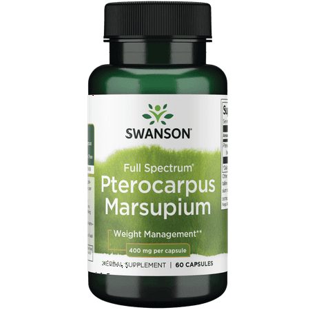 Swanson Full Spectrum Pterocarpus Marsupium 400 mg 60 Capsules