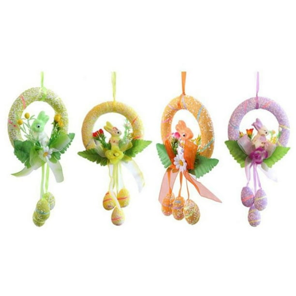 Huevo Diy Creativo Corona De Huevo De Pascua Exquisitos Adornos Colgantes Para El Hogar De Pascua No Tóxicos Para Fiesta De Cumpleaños Eigraketly HA044533-01