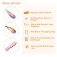 thumbnail image 3 of Uxcell Long Handle Spoon, 3Pcs 10.24 inch Stainless Steel Cocktail Stirring Spoons for Mixing, Drink (Rainbow), 3 of 6