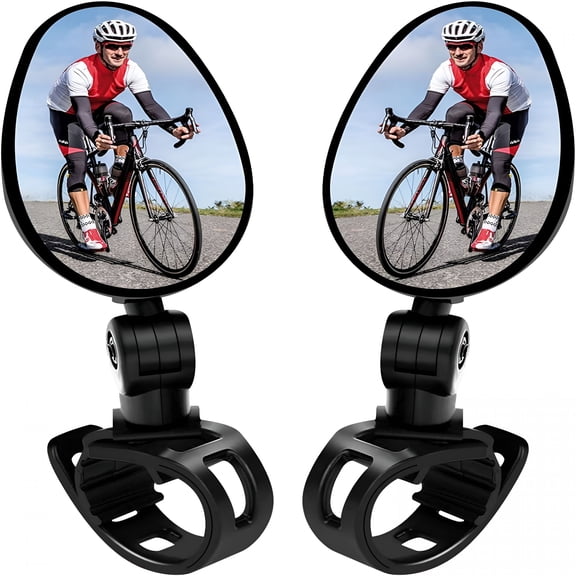 LADYGYM 2026 New 2 Pack Universal Mini 360° Rotatable Rear View Mirrors for Bicycle,Ebike,Scooter Handlebars Bike Mirrors for Riding, Commuting, Touring Ebike- Left & Right