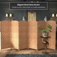 thumbnail image 2 of Red Lantern 4 ft. Short Diamond Weave Fiber Folding Screen - Natural - 6 Panel, 2 of 7