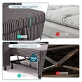 thumbnail image 6 of LINSY HOME Sofa Bed, Convertible Pull Out Couch Futon, Plush Corduroy Fabric Loveset for for Living Room, 6 of 11