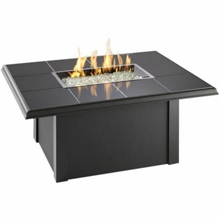Napa Valley Gas Fire Pit Coffee Table Black Metal Base Walmart Com