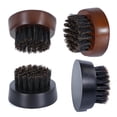 thumbnail image 5 of 3x Cepillo De Barba De Madera Cerdas De Jabalí Suavizan El Rostro Pequeño Redondo Para Hombres Marrón, 5 of 5