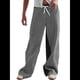 thumbnail image 2 of Pantalones de Rayas de Tiro Bajo para Mujer, Vaqueros Bohemios de Pierna con Cordón Ajustable, Tendencia 2025 Negro XL, 2 of 9