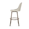 thumbnail image 3 of Amisco Harper 30 in. Swivel Bar Stool - Cream Bouclé Polyester / Bronze Metal, 3 of 9
