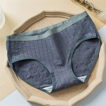 

Sexy Shorts Cotton Panties Mid Waist Briefs Women Panties Underwear Lingerie DARK GREY M