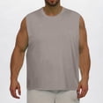 thumbnail image 2 of L-5X Plus Size Tank Tops for Men Big & Tall Sleeveless Crewneck Oversized Shirts Mens Casual Solid Color Pullover Breathable Basic Gym Workout Vests, 2 of 8