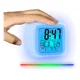 thumbnail image 1 of Reloj Despertador Digital De Cubo Con Luz Led Multicolor Color Blanco, 1 of 5
