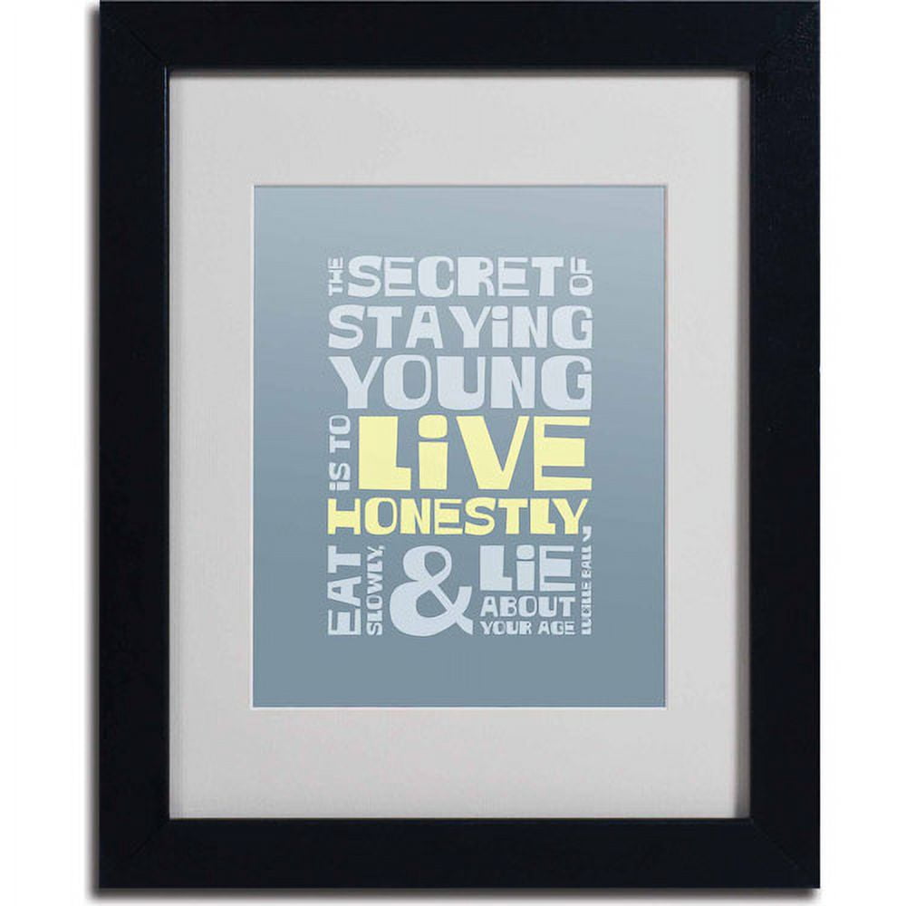 Trademark Fine Art "Live Honestly I" Canvas Art by Megan Romo, Black Frame