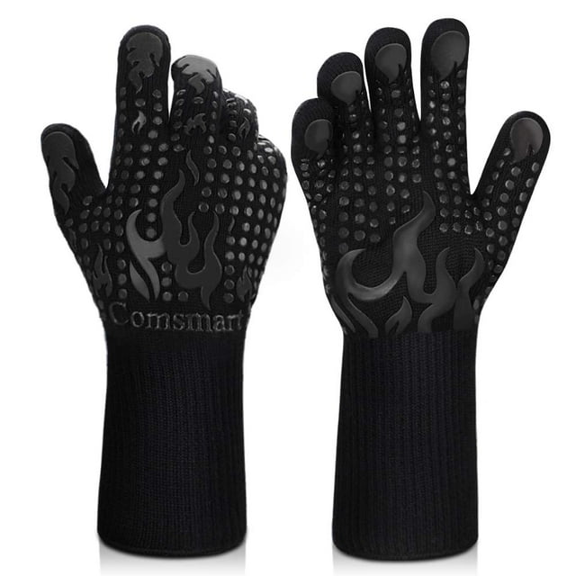 Guantes Comsmart para barbacoa resistentes al calor de 1472 °F, silicona