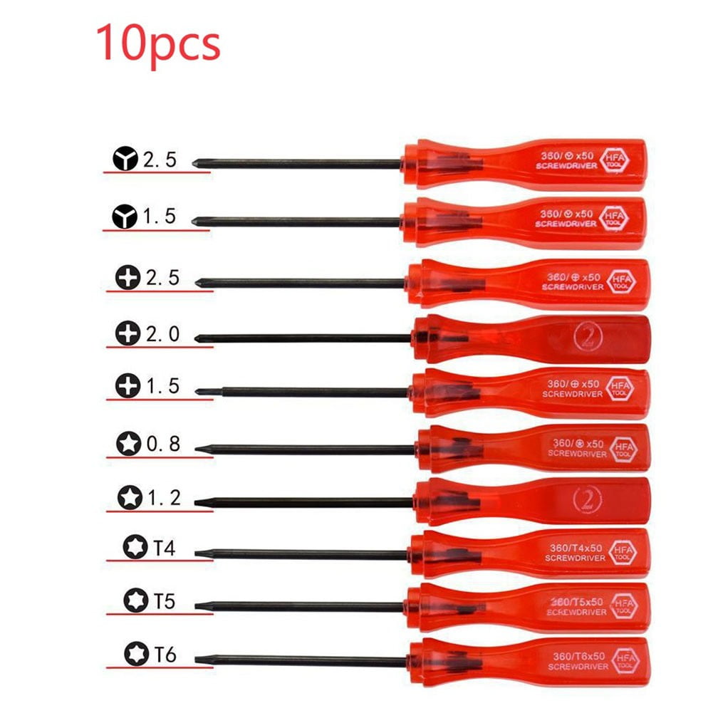 BTOER 10pcs Precision Tri-Wing Screwdriver Set Y-Tip Trox Screw Driver For Phone Game Console Disassembly Repairing Hand Tool