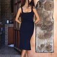 thumbnail image 2 of Vestidos Para Mujer Vestido de Deslizamiento Temperamento Elegante de Punto Split Trendyable Erógeno Collar de Una Palabra Slim Tube Top Sin Mangas Midi Falda Odeerbi ODB186587, 2 of 7