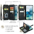 thumbnail image 3 of CaseMe Case for Samsung Galaxy S20+ Wallet Case for Women Men, Fashion Durable PU Leather Magnetic Flip Lanyard Strap Wristlet Zipper Card Holder Wallet Phone Case for Samsung Galaxy S20+ 6.7-inch, 3 of 11