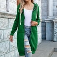 thumbnail image 6 of Long Hoodies For Women Zip Up Oversized Double Zipper Lined Fall Outfits Jackets Oversized Hooded Sweatshirts With PocketsGreen S, 6 of 6