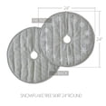 thumbnail image 3 of VHC Brands Yuletide Burlap Dove Grey Snowflake Tree Skirt 24, 3 of 4