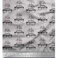 thumbnail image 1 of Soimoi Gray Rayon Fabric I Love London Text Print Fabric by the Yard 42 Inch Wide, 1 of 5