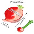 thumbnail image 2 of Creative Ceramic Fruit Shaped Bowl with Spoon Vegetable Salad Bowl Dessert Bowl Serving Plate, 2 of 5